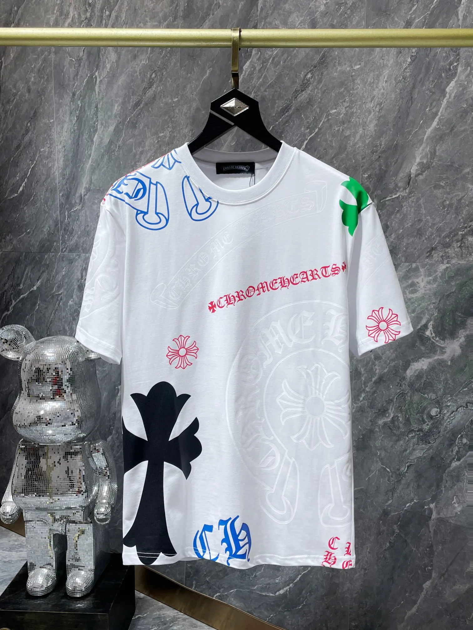 8725＃ Chrome Hearts 24ss g g logo online 1 1 ：White Black Sizes：S、M、L、XL